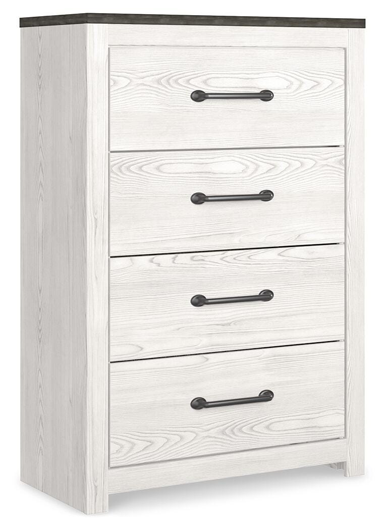 Gerridan White/Gray Panel Bedroom Set angled view