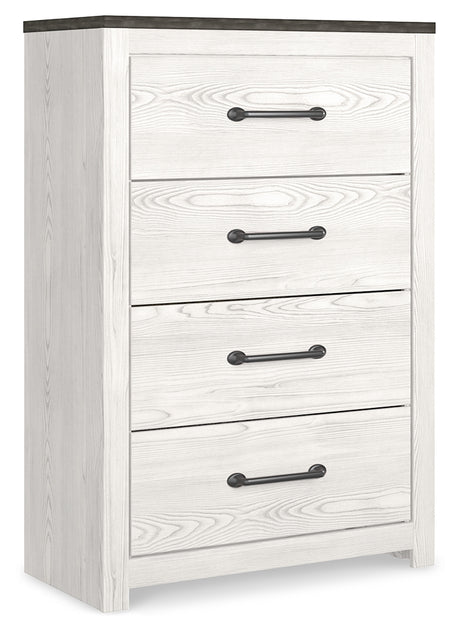 Gerridan White/Gray Panel Bedroom Set angled view