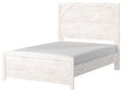 Gerridan White and Gray Full Panel Bed front angle