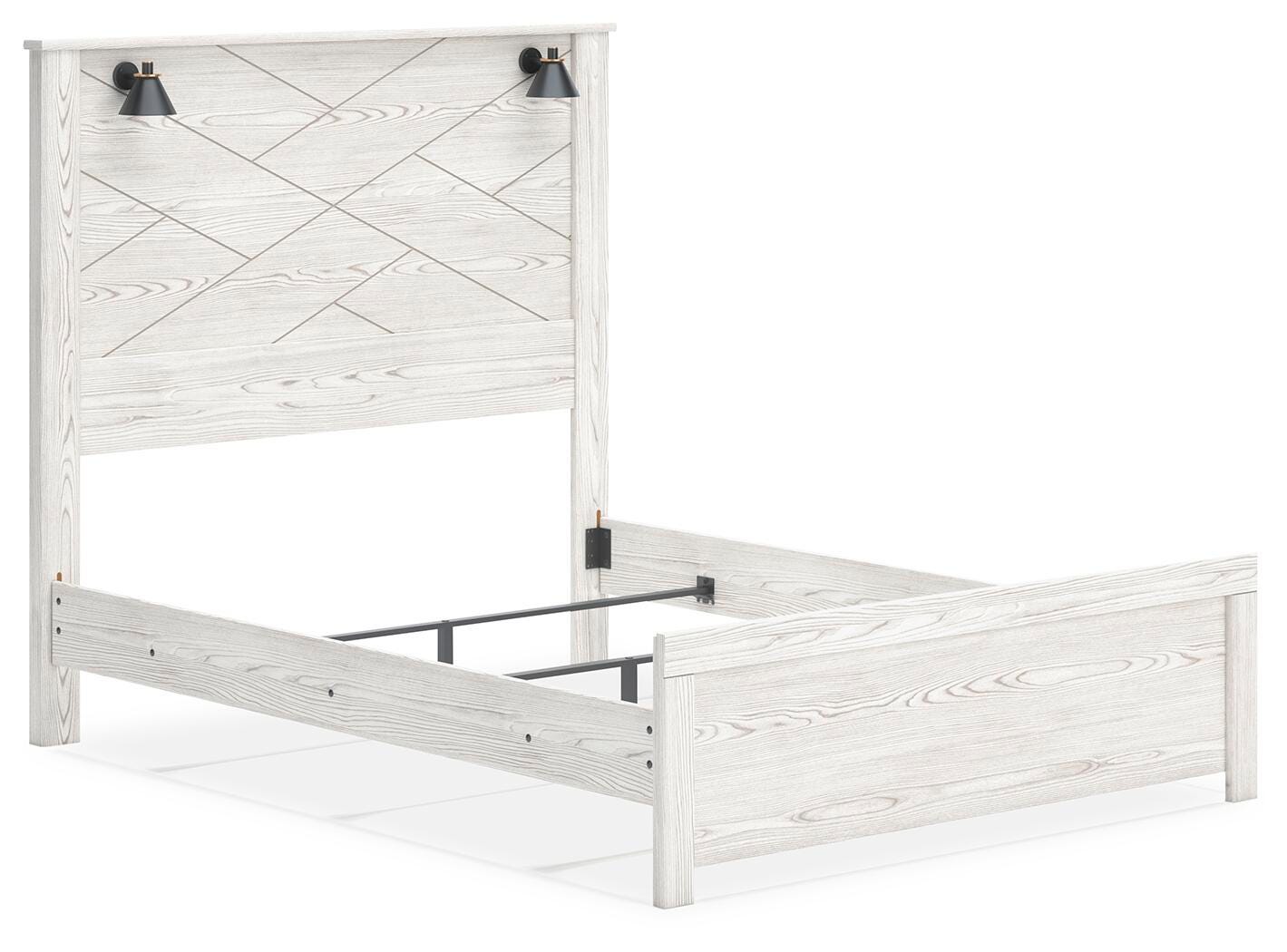 Gerridan White/Gray Panel Bedroom Set angled view