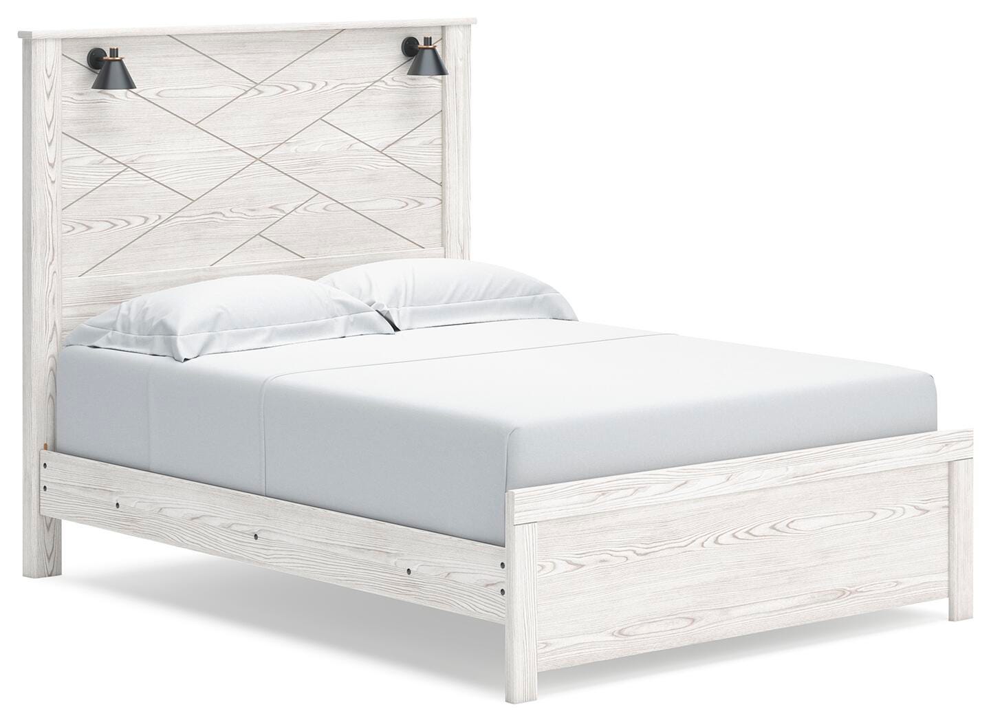 Gerridan White/Gray Panel Bedroom Set angled view