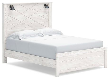 Gerridan White/Gray Panel Bedroom Set angled view