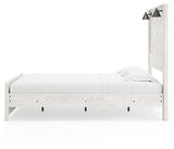 Gerridan White Gray Queen Panel Bed alternate side profile