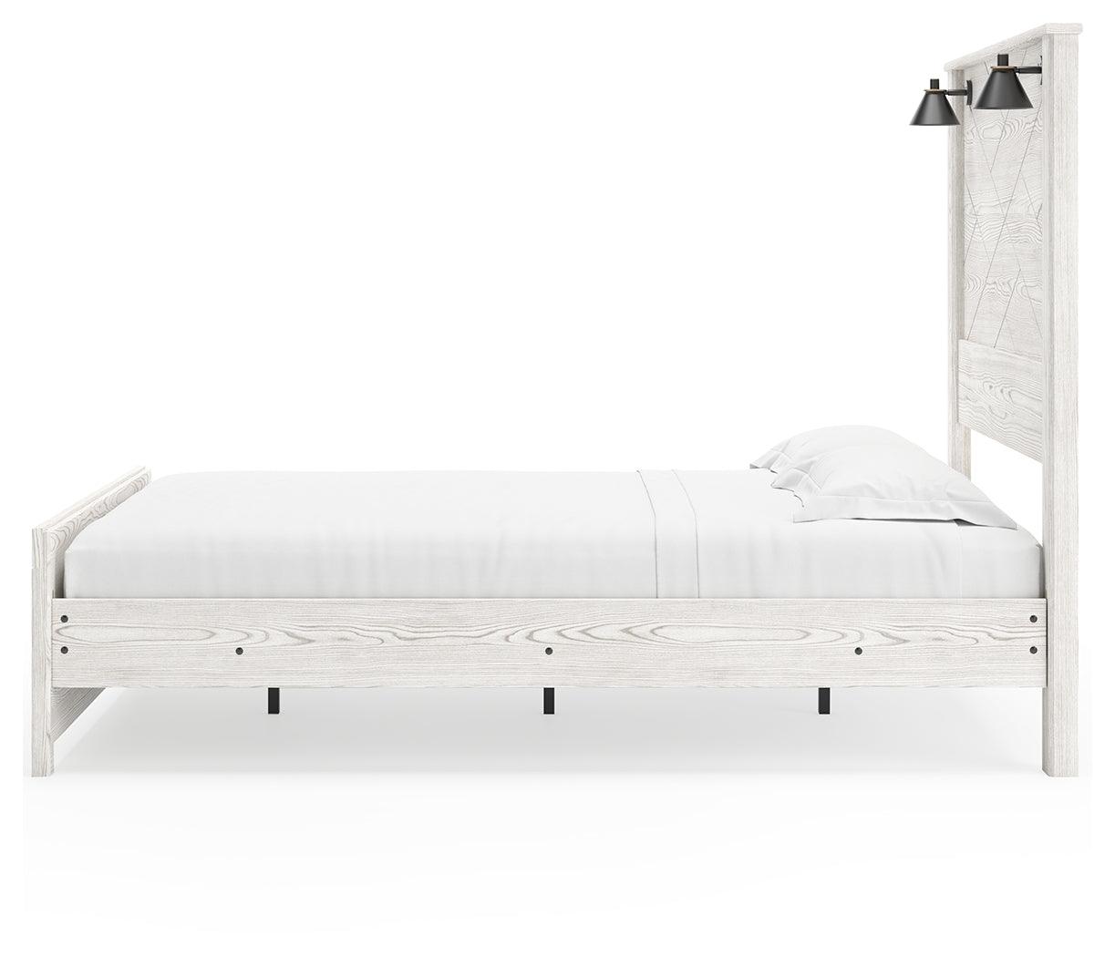 Gerridan White Gray Queen Panel Bed alternate side profile
