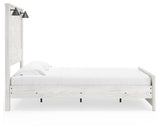 Gerridan White Gray Queen Panel Bed side profile showing overall height