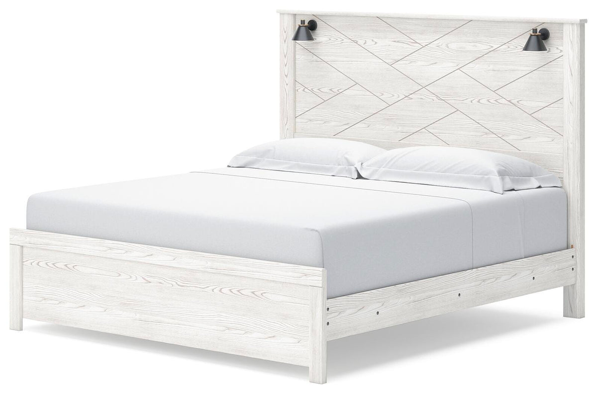 Gerridan White/Gray Panel Bedroom Set angled view