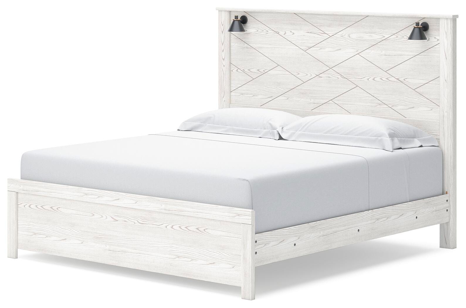 Gerridan White/Gray Panel Bedroom Set angled view