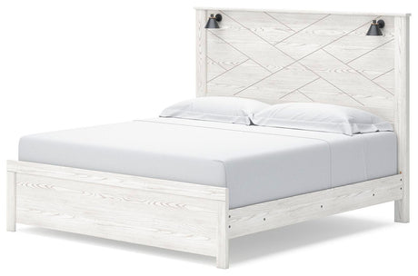 Gerridan White/Gray Panel Bedroom Set angled view