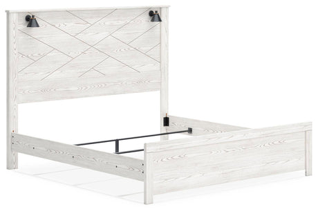 Gerridan White/Gray Panel Bedroom Set angled view