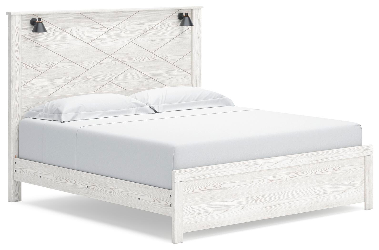 Gerridan White/Gray Panel Bedroom Set angled view