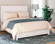 Gerridan White Gray Queen Panel Bed front angle