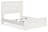 Gerridan White Gray Queen Panel Bed back view