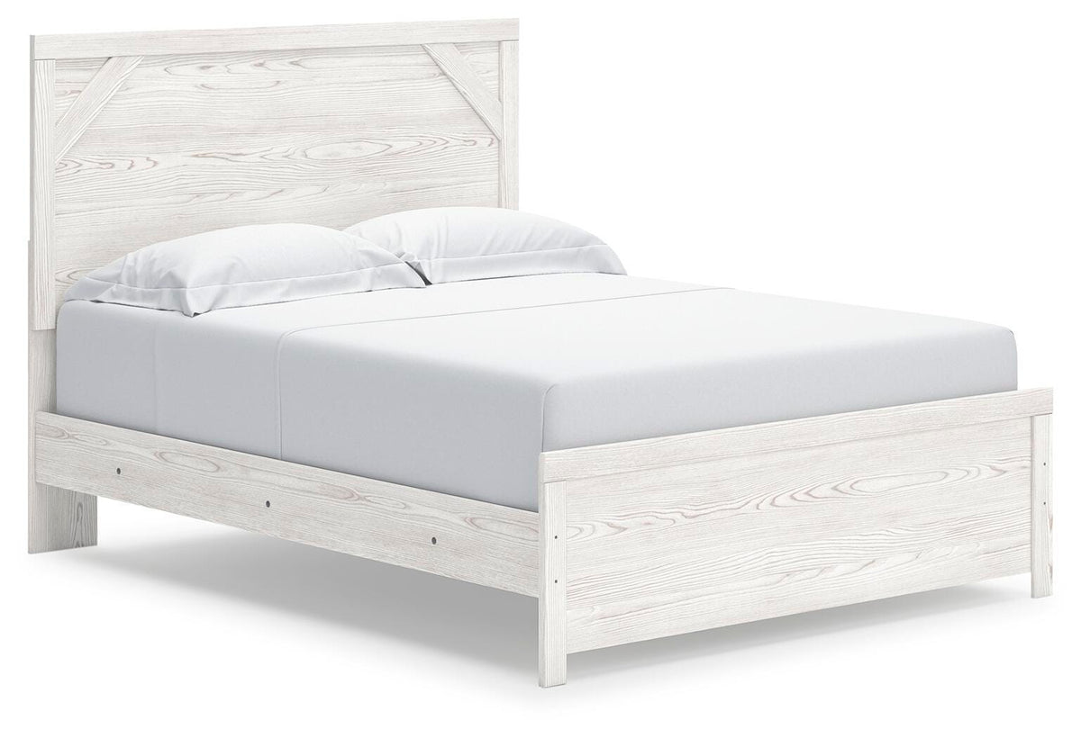 Gerridan White/Gray Panel Bedroom Set angled view