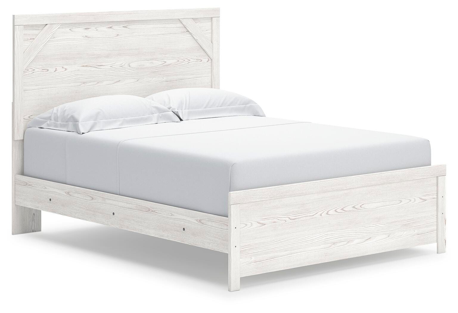 Gerridan White/Gray Panel Bedroom Set angled view