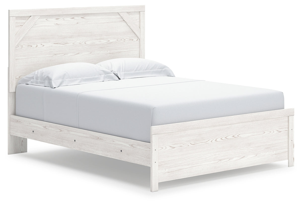 Gerridan White/Gray Panel Bedroom Set angled view