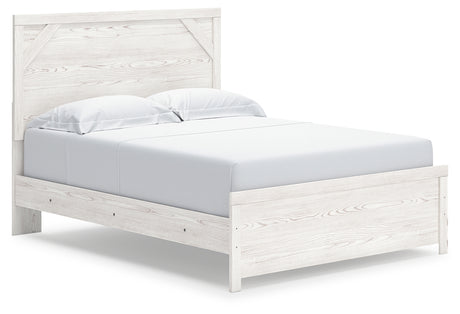 Gerridan White/Gray Panel Bedroom Set angled view