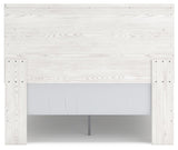 Gerridan White Gray Queen Panel Bed back profile