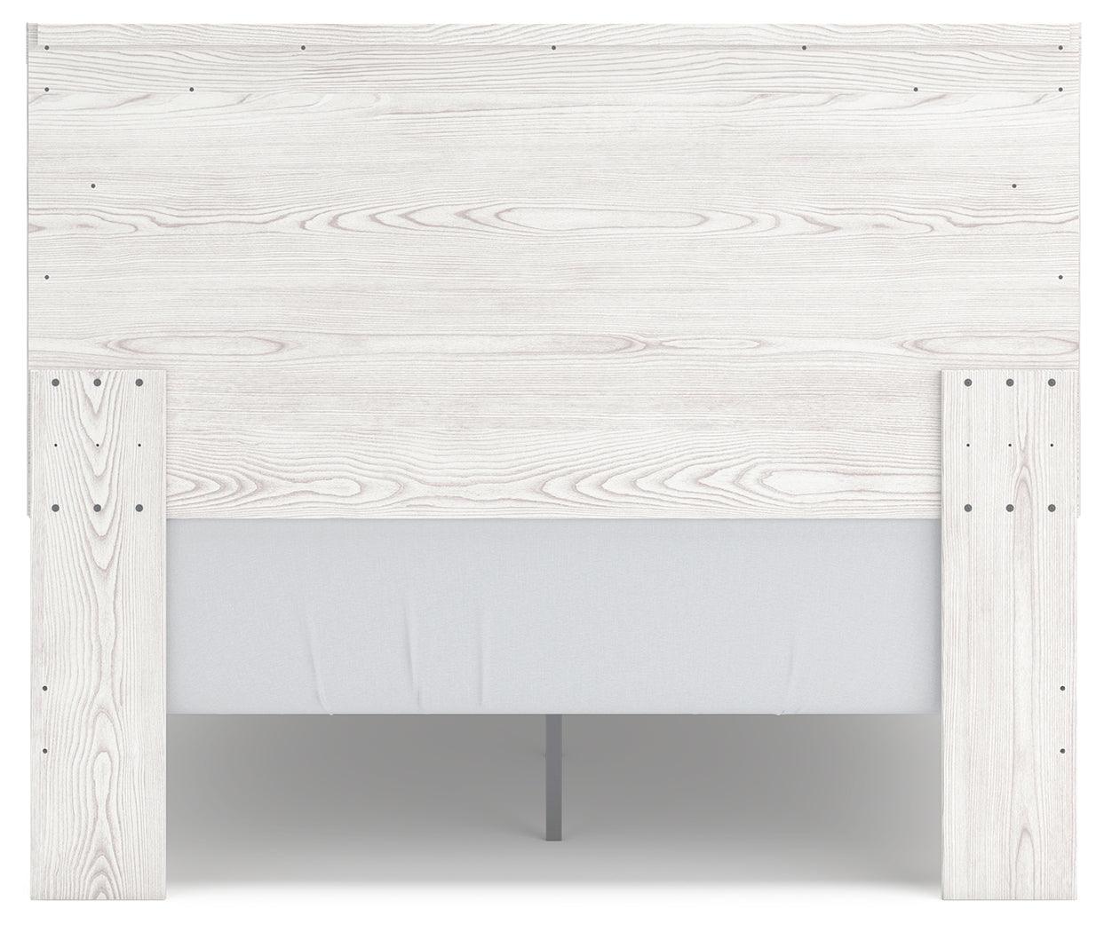 Gerridan White Gray Queen Panel Bed back profile