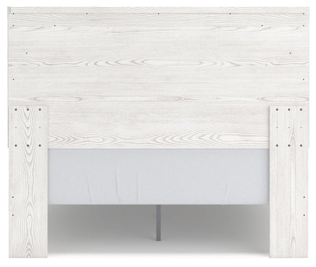 Gerridan White Gray Queen Panel Bed back profile