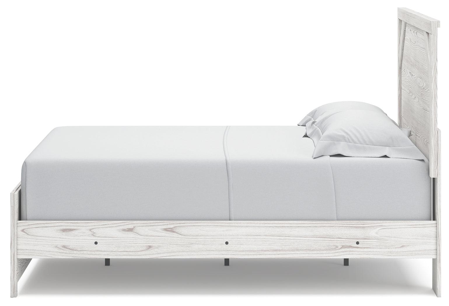 Gerridan White Gray Queen Panel Bed alternate side angle