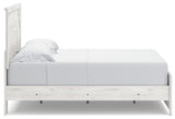 Gerridan White Gray Queen Panel Bed side profile