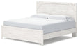 Gerridan White Gray King Panel Bed front angle view