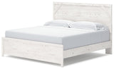 Gerridan White Gray King Panel Bed front angle view
