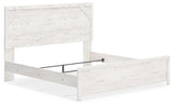 Gerridan White Gray King Panel Bed headboard close-up