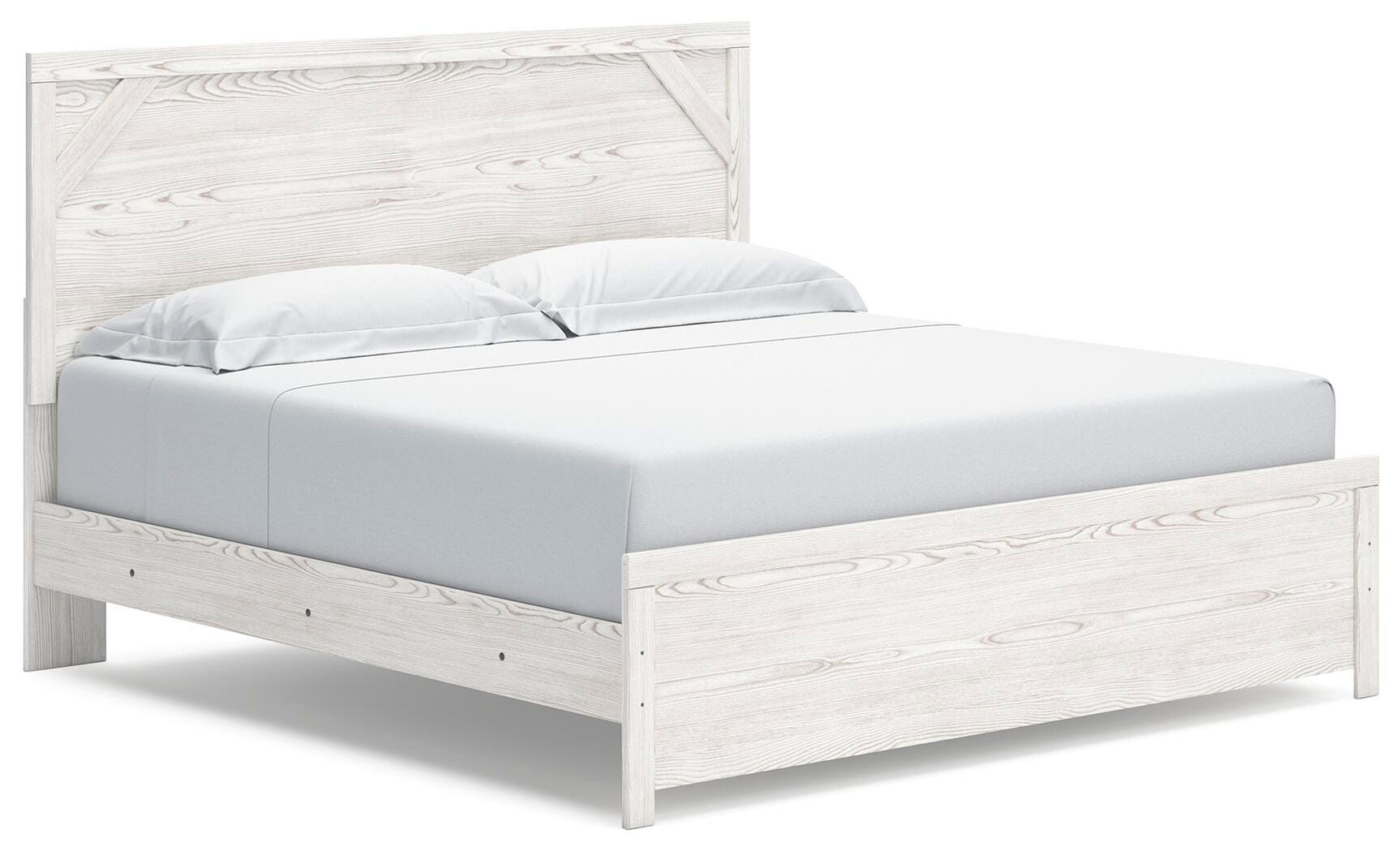 Gerridan White/Gray Panel Bedroom Set angled view