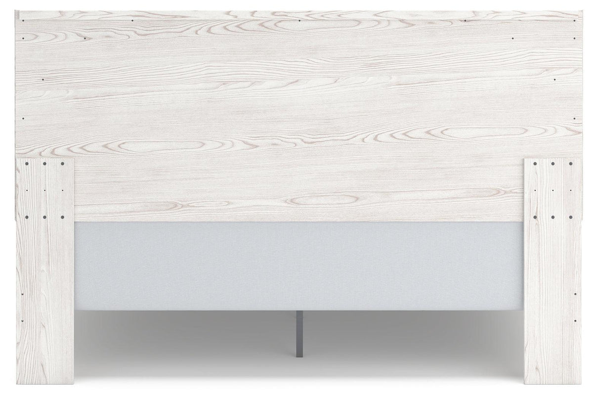 Gerridan White Gray King Panel Bed back view