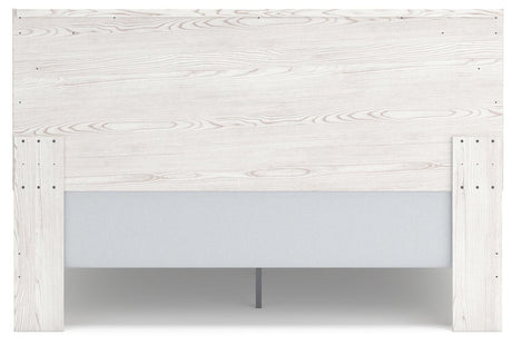 Gerridan White Gray King Panel Bed back view