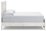 Gerridan White Gray King Panel Bed side view