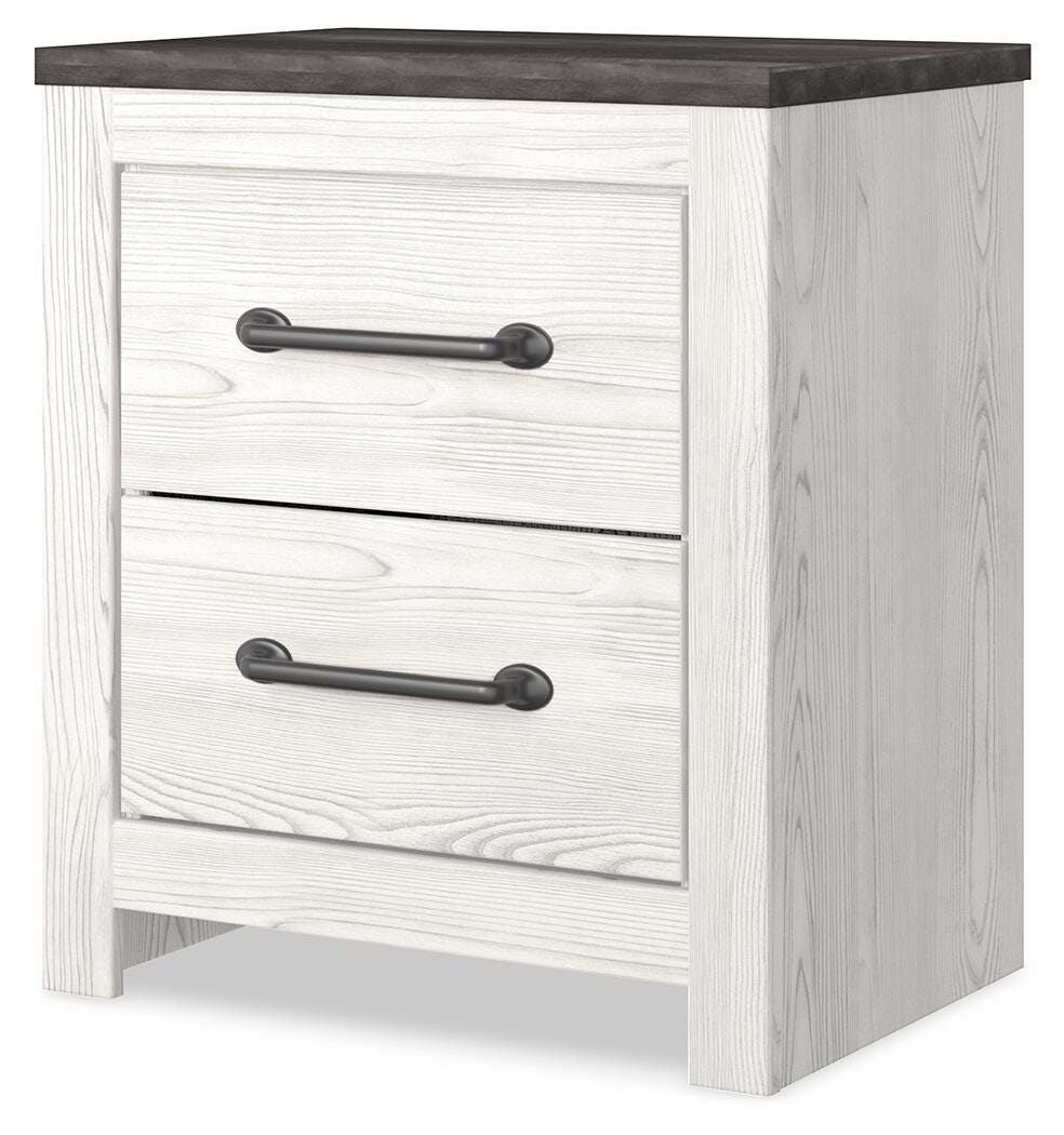 Gerridan White/Gray Panel Bedroom Set angled view