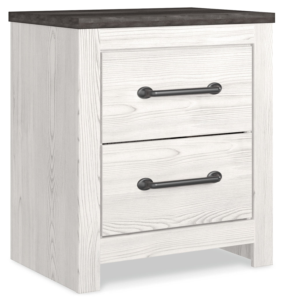 Gerridan White/Gray Panel Bedroom Set angled view