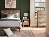 Styled Cielden Queen Panel Bed in bedroom setting