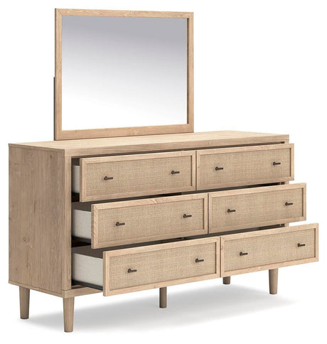 Cielden Soft Gray Upholstered Bedroom Set angled view