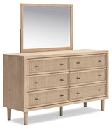 Cielden Soft Gray Upholstered Bedroom Set angled view