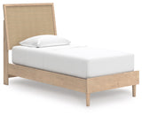 Side angle of Cielden Two-Tone Twin Panel Bed