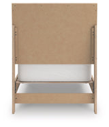 Back view of Cielden Two-Tone Twin Panel Bed