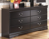 Huey Vineyard Black Dresser by Ashley - angled front view