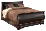 Huey Vineyard Black Full Sleigh Bed detail of headboard