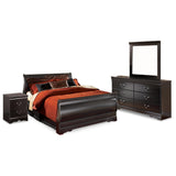 Huey Black Vineyard Sleigh Bedroom Set view 2