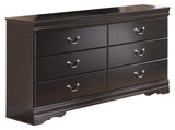 Huey Vineyard Black Dresser with close-up on hardware