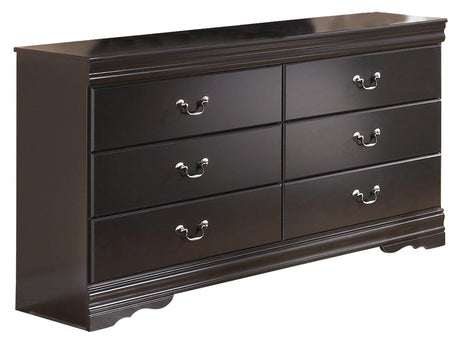 Huey Vineyard Black Dresser with close-up on hardware