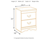 Huey Vineyard Nightstand dimensions chart