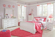 Anarasia Full Sleigh Bed with white finish
