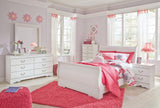 Anarasia Full Sleigh Bed with white finish