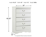 Dimension chart for Anarasia Chest of Drawers
