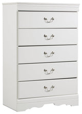 Side view of Anarasia White Chest of Drawers in traditional style