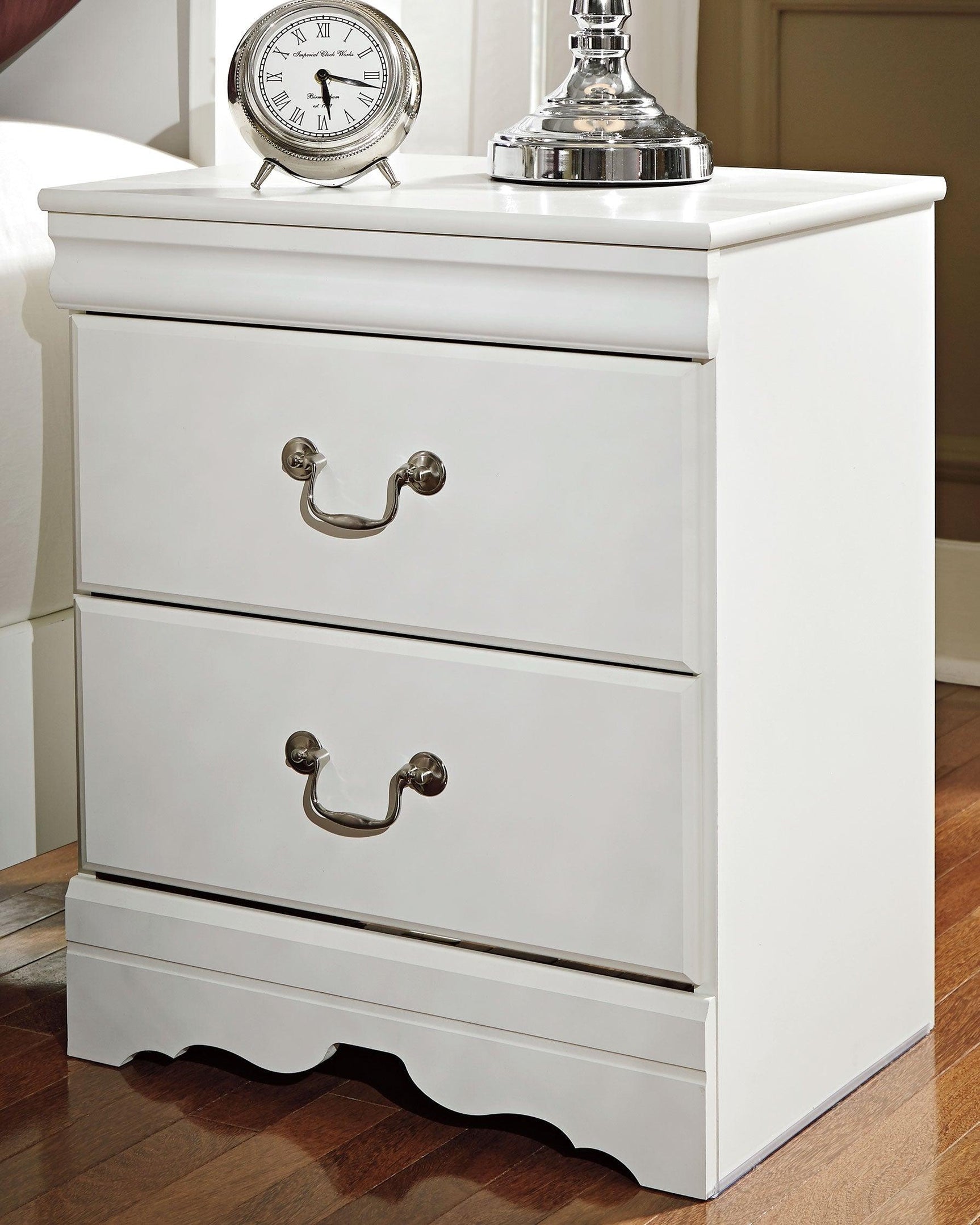 Anarasia White Nightstand - Ella Furniture